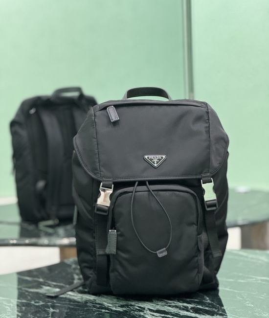 Prada Parachute Backpack with Pockets 2VZ135