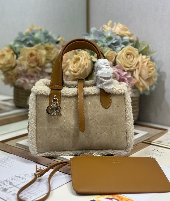 Christian Dior CD Toujours Small Suede Leather Handbag 1188
