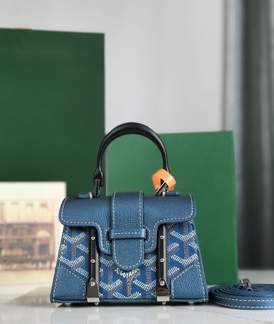 Goyard Sagon Nano Pearl Blue Mini Bag 020165
