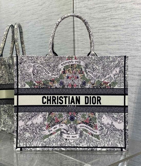 Christian Dior CD Around the World Tote Bag 8001