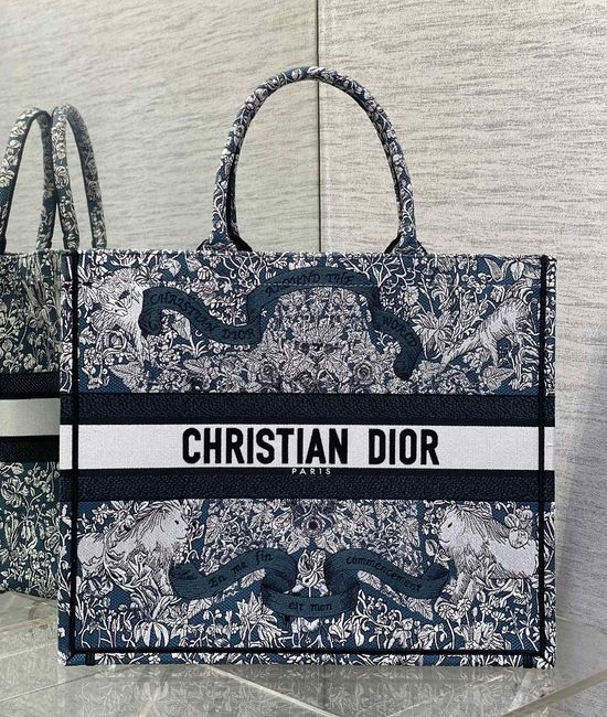 Christian Dior CD Tote Blue Totem Bag 8001