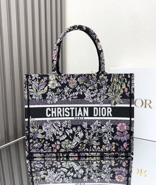 Christian Dior CD Book Tote Embroidered Shopping Bag 1286