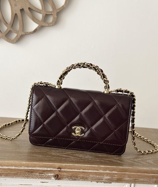 Chanel Waxy Lambskin WOC With Twist Handle 66024