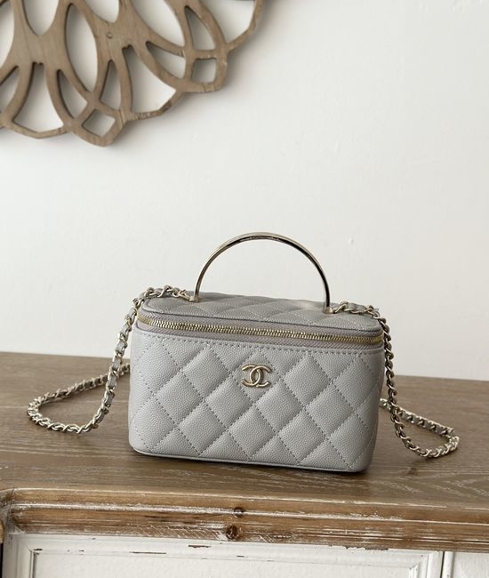 Chanel Enamel Buckle Chain Vanity Case Bag 66009