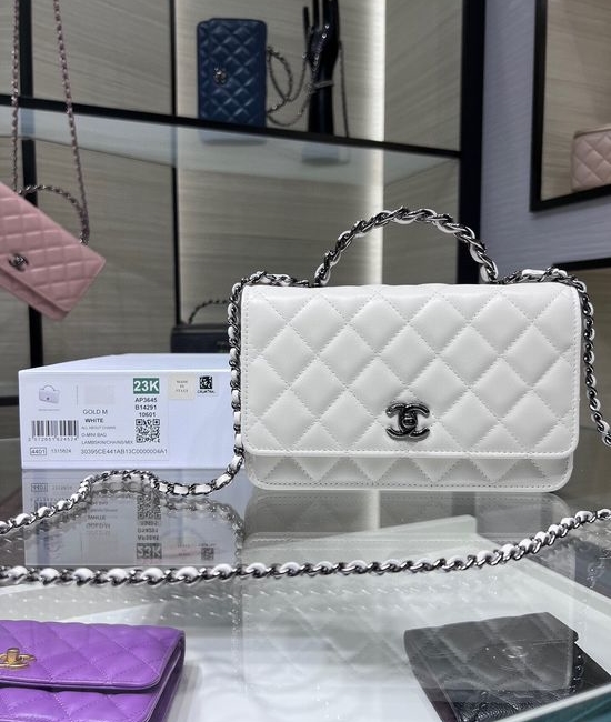 Chanel Rhinestone Handle Leather Bag AP3645Y