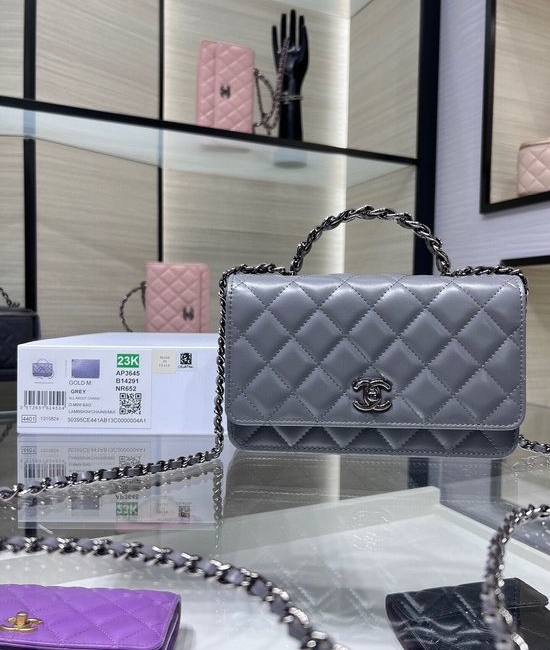 Chanel WOC Rhinestone Handle Cowhide Bag AP3645Y