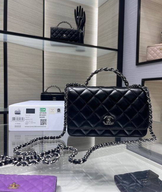 Chanel Rhinestone Handle Leather WOC AP3645Y