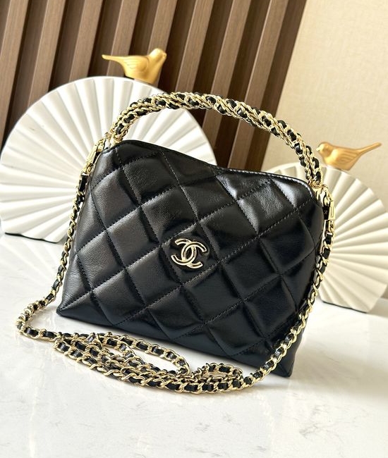 Chanel Hobo Woven Handle Lunch Box Bag 66027