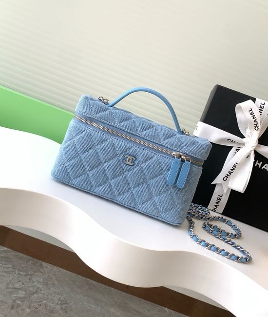 Chanel Denim Chain Lunch Clutch AP4507