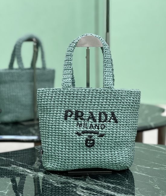 Prada Raffia Woven Small Tote Bag 1BG422