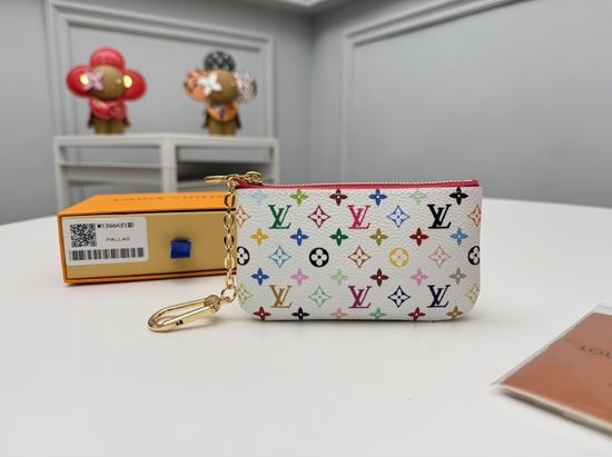 Louis Vuitton LV Takashi Murakami Printed Zipped Key Pouch M13664
