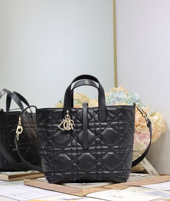 Christian Dior CD Toujours Medium Black Handbag 2836