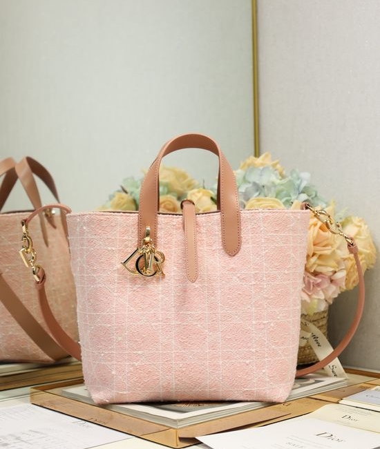 Christian Dior CD Toujours Vertical Tweed Handbag 2836