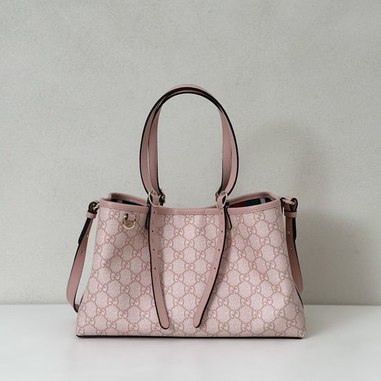 Gucci Handbag Pink Coated Canvas High Quality 815214