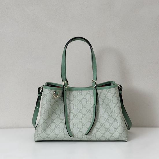 Gucci Tote Bag Green Coated 815214