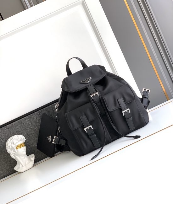 Prada Nylon Backpack with Detachable Pouch 1BZ811
