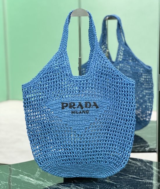 Prada Raffia Woven Tote Bag 1BG424