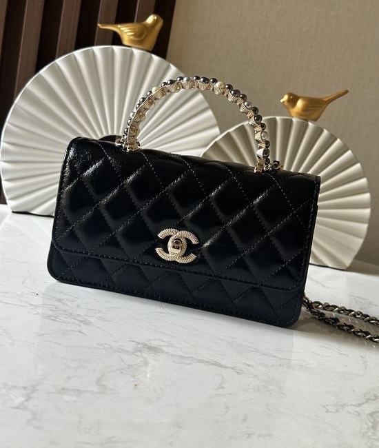 Chanel WOC Pearl Handle Lambskin Handbag 66048
