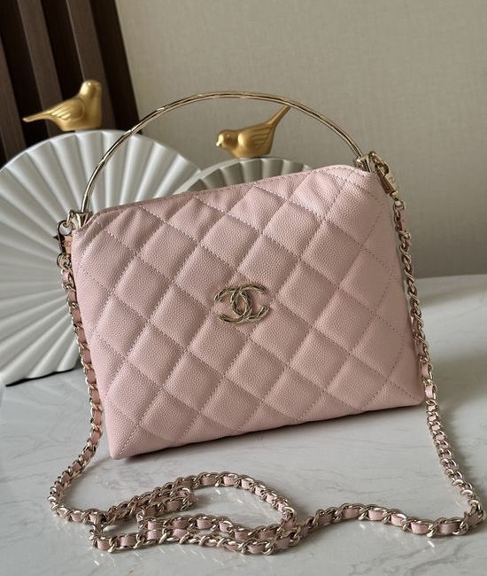 Chanel Cococrush Handle Lunch Box Bag Pink 66043