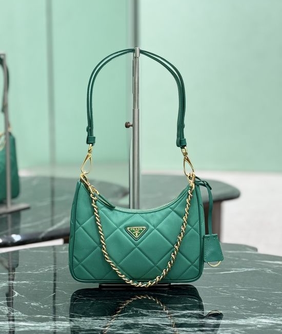 Prada Hobo Quilted Nylon Shoulder Bag 1BC204