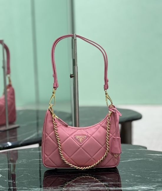 Prada Hobo Quilted Nylon Shoulder Bag 1BC204