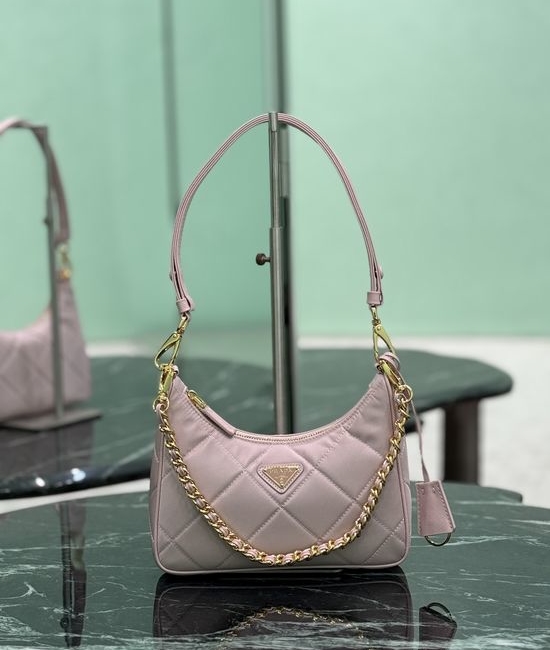 Prada Hobo Quilted Nylon Shoulder Bag 1BC204