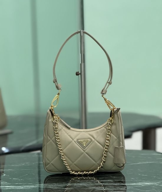 Prada Hobo Quilted Nylon Shoulder Bag 1BC204