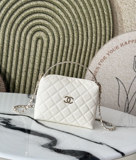 Chanel Quilted Handle Lunch Box Bag 66043