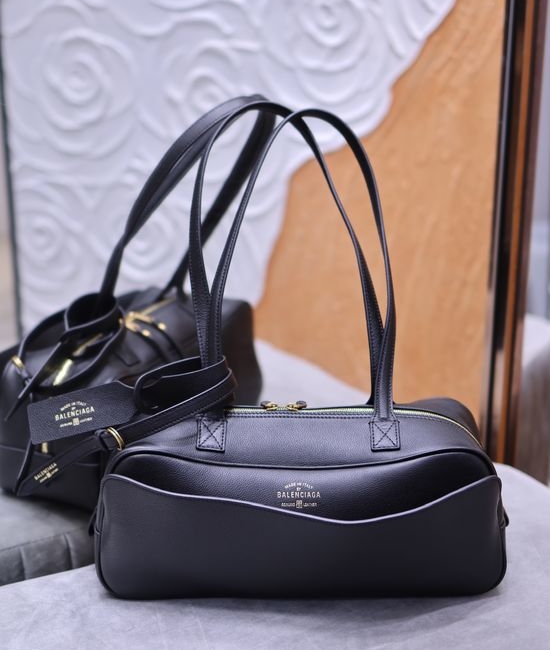 Balenciaga Carrie Small Black Bowling Bag 2533