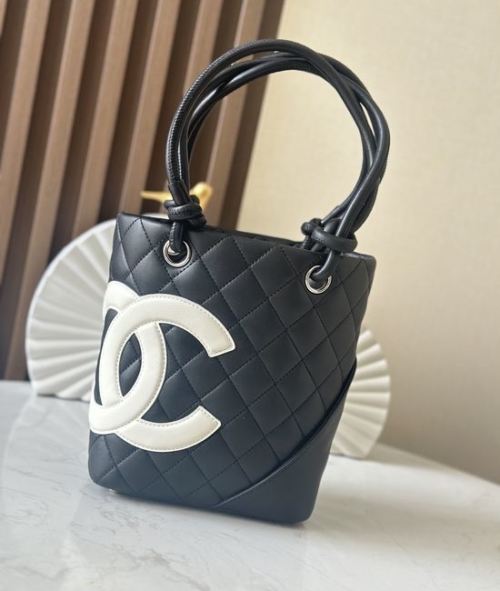 Chanel Cambon Mini Black and White Shoulder Bag 3339
