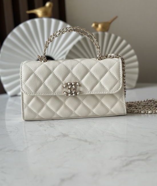 Chanel Kelly Cross Handle Caviar Bag 7144