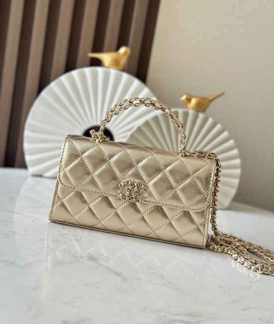 Chanel Kelly Cross Handle Leather Bag 66055