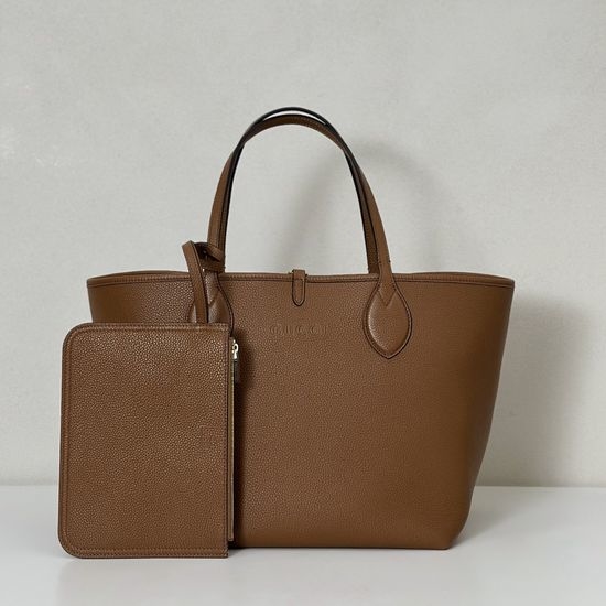 Gucci Shoulder Bag Brown Leather 839112
