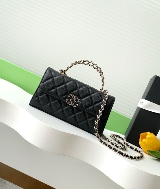 Chanel Flap Cross Handle Leather Bag AP3338