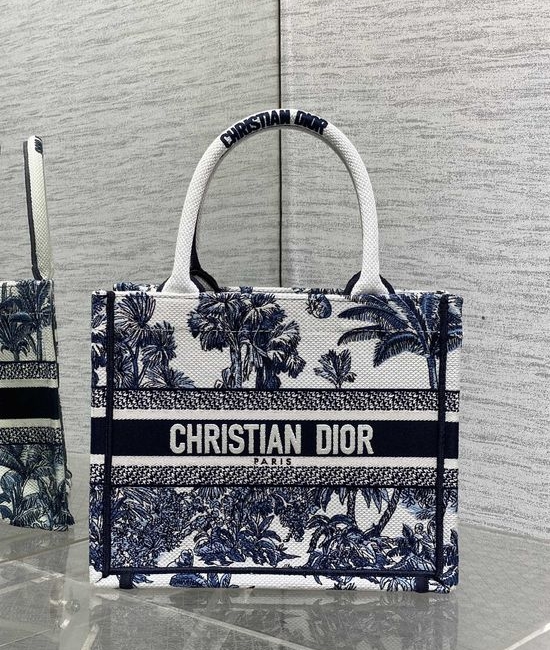 Christian Dior CD Tote Blue Leaf Small 8002
