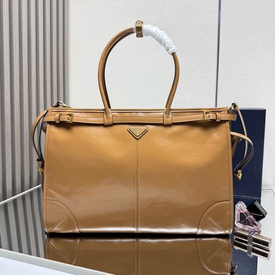 Prada LusSolf Oil Wax Leather Large Handbag 1BA439