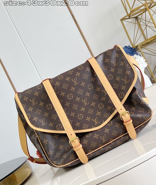 Louis Vuitton LV Monogram Saumur Twin Star Large Bag M42252