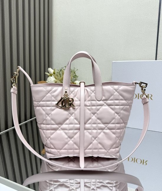 Christian Dior CD Toujours Pink Cowhide Handbag M2836