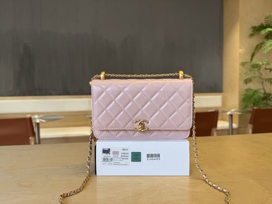 Chanel 24C WOC Double Gold Bead Cowhide Bag A96050