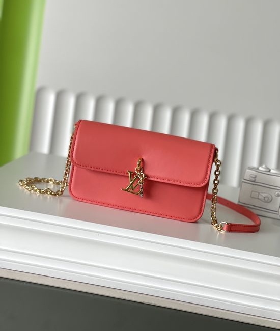 Louis Vuitton LV Pink Leather Chain Bag M14548
