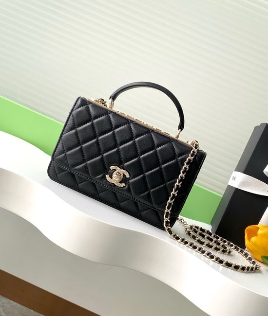 Chanel Lambskin Diamond Buckle Bag AP4423