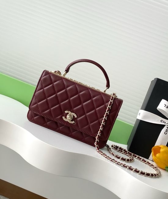Chanel Diamond Buckle Lambskin Bag AP4423