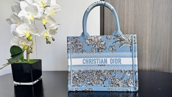 Christian Dior CD Embroidered Tote Handbag 8002
