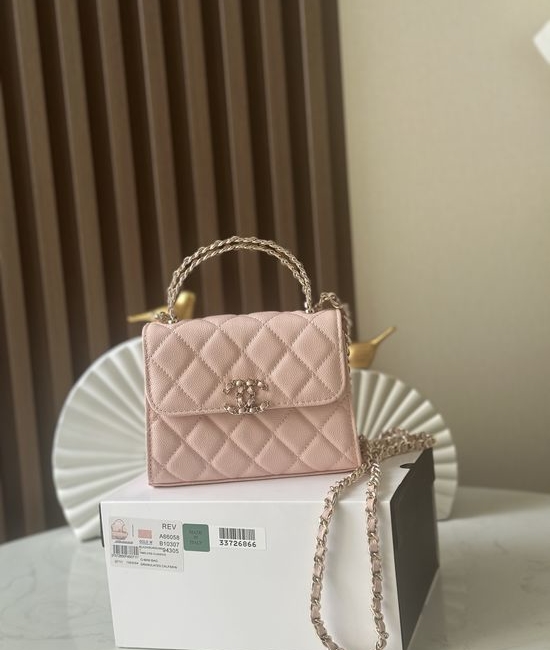 Chanel Kelly Handle Leather Crossbody Bag 66058