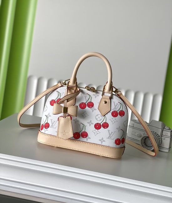 Louis Vuitton LV ALMA BB Cherry Silk Print Bag M14234