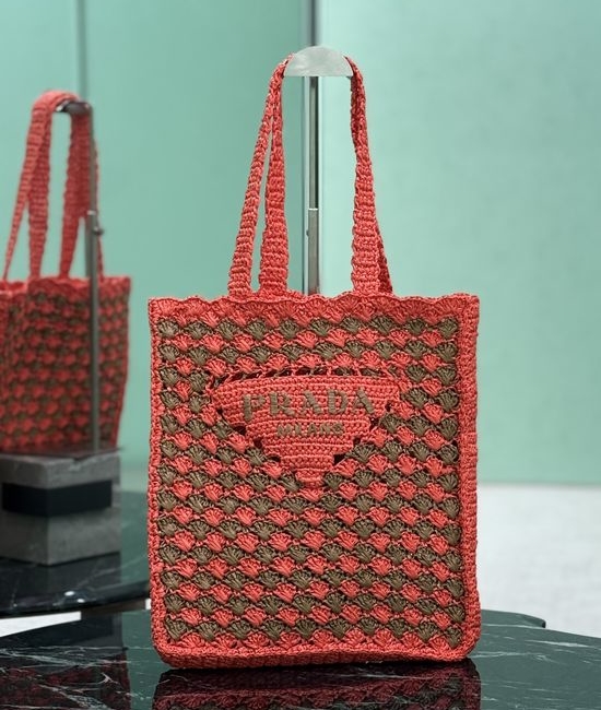 Prada Raffia Fiber Tote Bag 1BG393