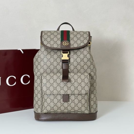 Gucci Leather Tote Coffee Coated 839109