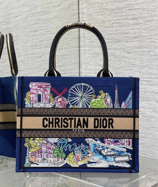 Christian Dior CD Tote Paris Medium Embroidery 8001