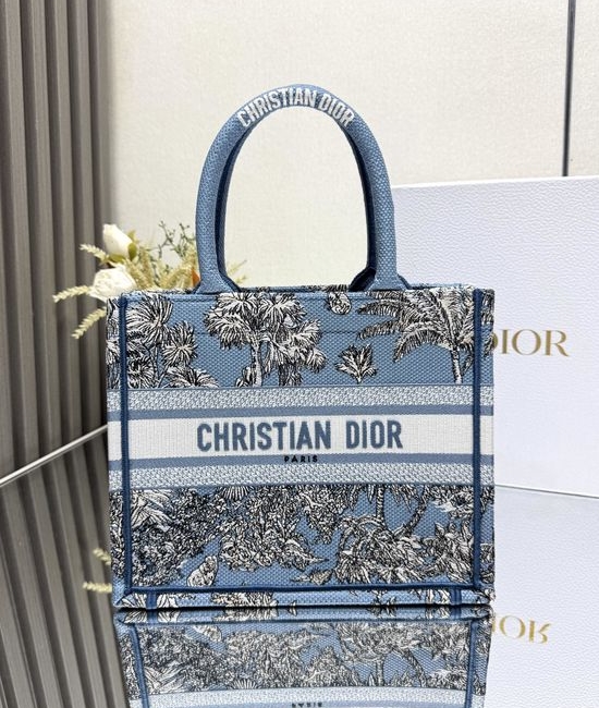 Christian Dior CD New Coconut Tree Sea Blue Shopping Bag 11915