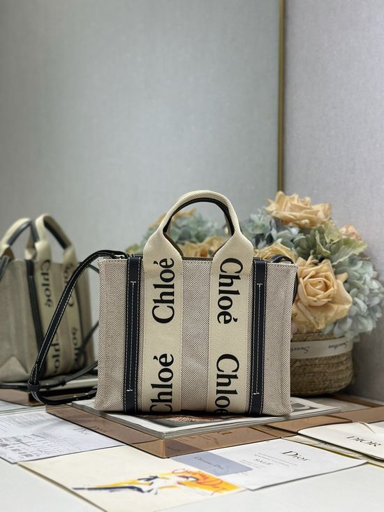 Chloe Woody Small Tote Bag With Detachable Shoulder Strap 7576